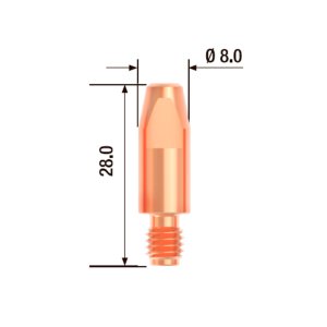 FUBAG Контактный наконечник M6х28 мм ECU D=0.6 мм (10 шт.) в Костроме фото