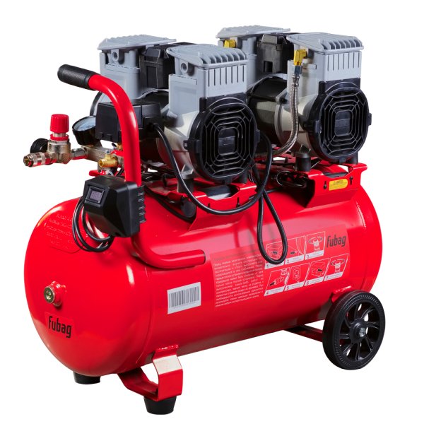 Компрессор безмасляный малошумный FUBAG OLS 500/50 CM2х2 + Набор пневмоинструмента Basic S1000 (3 предмета) в ПОДАРОК в Костроме фото