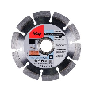 Алмазный отрезной диск FUBAG Beton Pro D125 мм/ 22.2 мм по бетону в Костроме фото