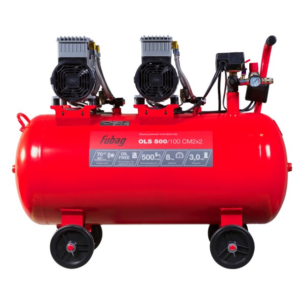 Компрессор воздушный безмасляный малошумный FUBAG OLS 500/100 CM2х2 + Набор пневмоинструмента (5 предметов) в ПОДАРОК в Костроме фото