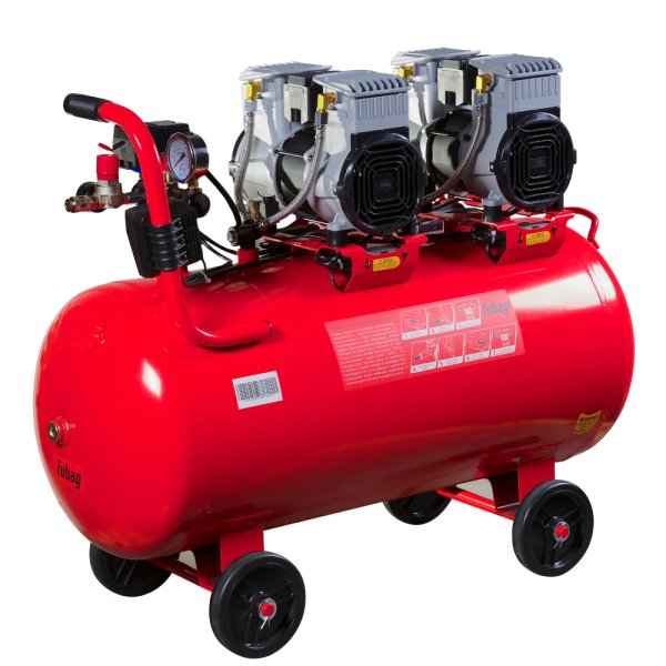 Компрессор воздушный безмасляный малошумный FUBAG OLS 500/100 CM2х2 + Набор пневмоинструмента (5 предметов) в ПОДАРОК в Костроме фото