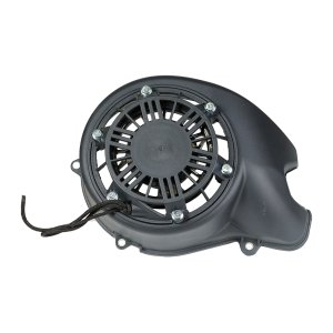 Стартер в сборе с кожухом крыльчатки к двигателю бензинового инверторного генератора FUBAG TI 3200 Стартер в сборе с кожухом крыльчатки к двигателю бензинового инверторного генератора FUBAG TI 3200