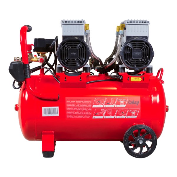 Компрессор безмасляный малошумный FUBAG OLS 500/50 CM2х2 + Набор пневмоинструмента Basic S1000 (3 предмета) в ПОДАРОК в Костроме фото