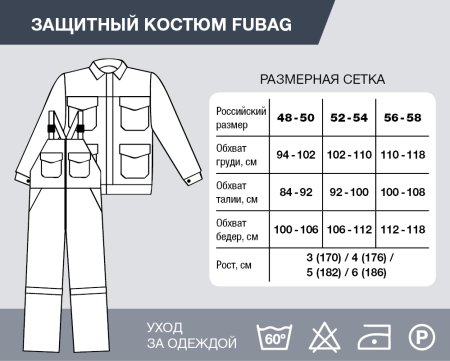 Защитный костюм Fubag размер 48-50 рост 3 в Костроме фото