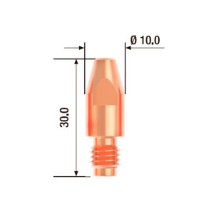 FUBAG Контактный наконечник M8х30 мм ECU D=1.4 мм (10 шт.) в Костроме фото