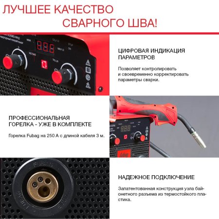 FUBAG Сварочный полуавтомат IRMIG 200 SYN с горелкой 250 А 3 м в комплекте в Костроме фото