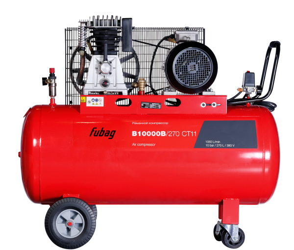 Ременной одноступенчатый компрессор FUBAG B10000B/270 CT11 + Набор пневмоинструмента 34 предмета (в кейсе) + Набор пневмоинструмента Basic S1000 3 предмета в ПОДАРОК! в Костроме фото