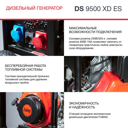 FUBAG Дизельный генератор (одно- и трехфазный) с электростартером DS 9500 XD ES в Костроме фото